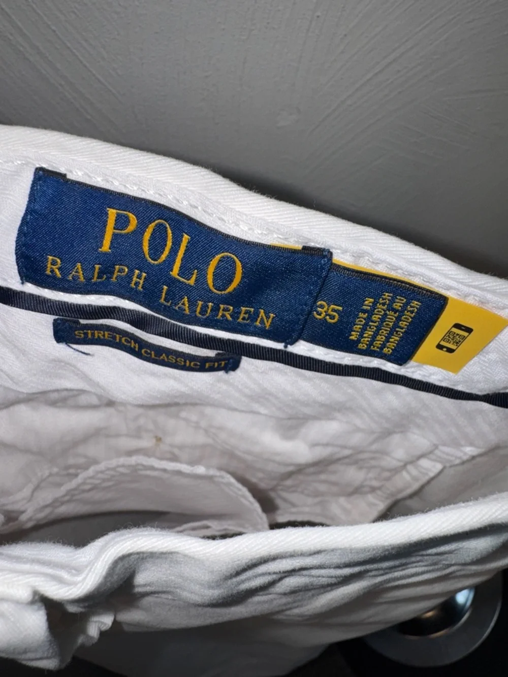 Polo by Ralph Lauren White Flat Front Chino Shorts